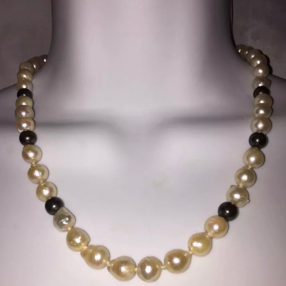 NEW-OLD-STOCK antique natural B+W BAROQUE PEARLS